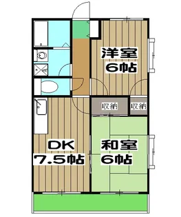メルベーユ桂川【0101号室】の間取り