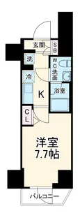 GENOVIA川崎Ⅲ【1103号室】の間取り