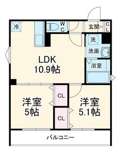 クリエオーレ打越町【2階】の間取り