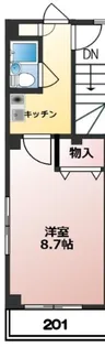 グランデ十条【201号室】の間取り