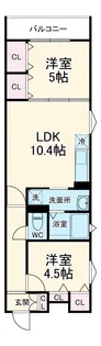 クリエオーレ打越町【2階】の間取り