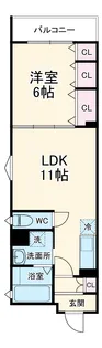 クリエオーレ打越町【3階】の間取り