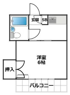 松林コーポ【211号室】の間取り