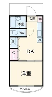 里見マンション【402号室】の間取り