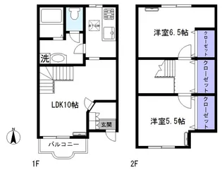 クレストール・ロゼ【1階】の間取り