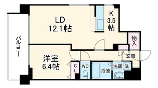 ラヴィッサン【6階】の間取り