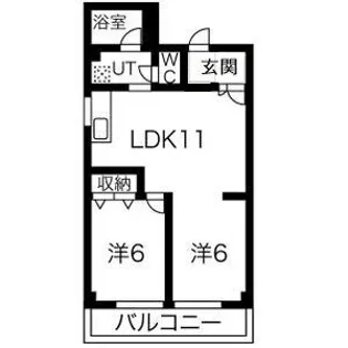 東雲ビル【4A号室】の間取り
