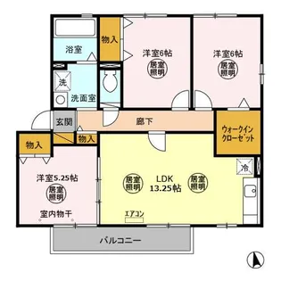 ベネツォーネ C【1階】の間取り