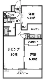 クロス江戸川【3階】の間取り