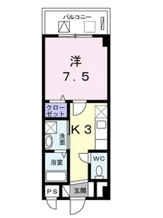 レジデンスタイガ【3階】の間取り
