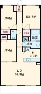 レーベン守谷THE BRIDGE【513号室】の間取り