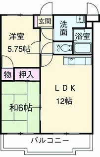コンフォール富士【107号室】の間取り