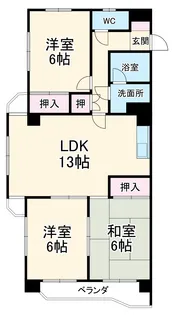 エクセル川本パートⅡ【6階】の間取り