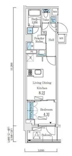 リビオメゾン東北沢【4階】の間取り
