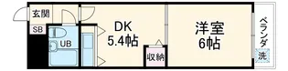 デトムワン四条大宮Ⅱ【3階】の間取り