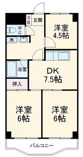 スカイマンション【2階】の間取り