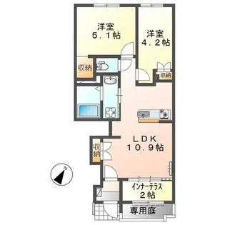 清水区船原アパート【102号室】の間取り