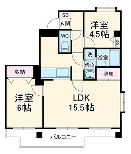 ビッグヴァン京王橋本【6階】の間取り