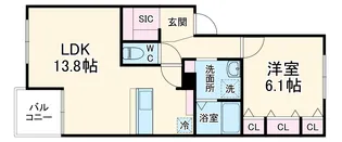 ヴィラージュ戸塚壱番館【1階】の間取り