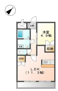 エスポワール【105号室】の間取り