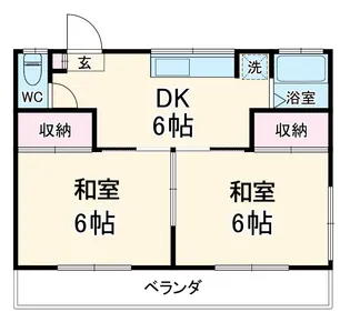 ハイツ山久【202号室】の間取り