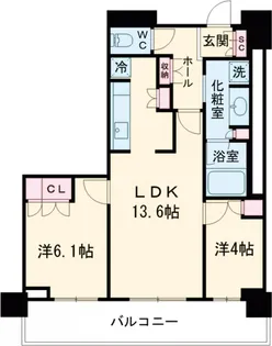 パークシティ中野 ザ タワー エアーズ【17階】の間取り