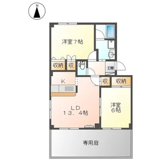 サンチェリー【1階】の間取り