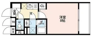プレール・ドゥーク門前仲町Ⅱ【6階】の間取り