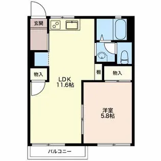 ファミール豊岡【2階】の間取り
