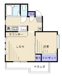 ラフィネ東野【1階】の間取り