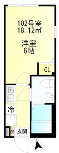 スターリング府中【1階】の間取り