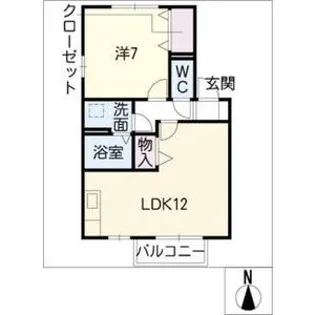 トゥインクルコート城山Ⅱ【1階】の間取り