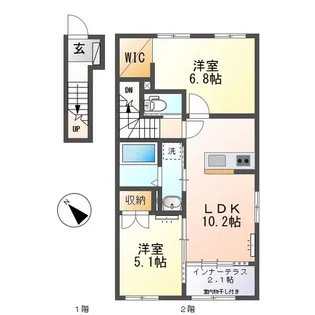 清水区船原アパート2期【201号室】の間取り