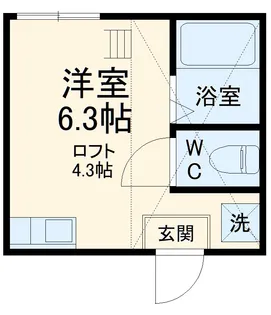 ユナイト上星川バーゼル【105号室】の間取り