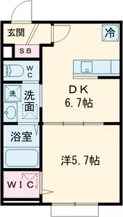 リーブルコート東小岩【103号室】の間取り