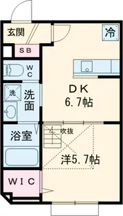 リーブルコート東小岩【201号室】の間取り