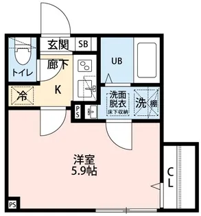 津川サンライト足立【2階】の間取り