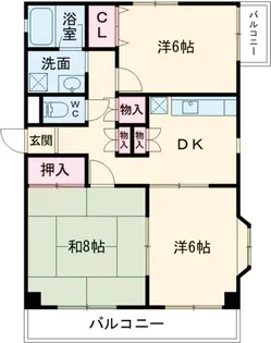 ウエストビル【2階】の間取り