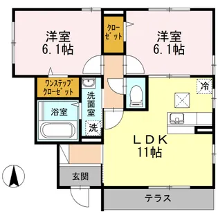 フローラB【101号室】の間取り