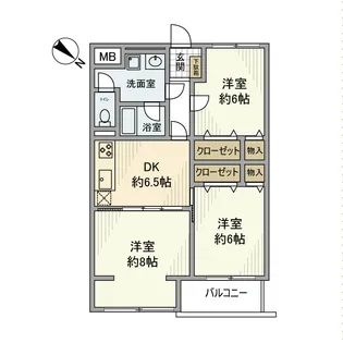 上尾サンハイツ【406号室】の間取り