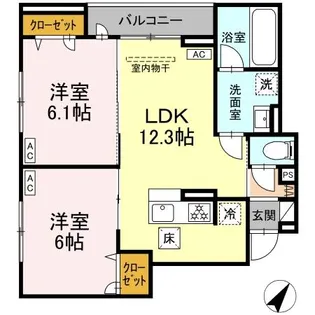 D−ROOM豊田【2階】の間取り