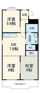 カーム桜作【203号室】の間取り
