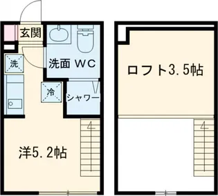 メゾンドブルーム平井【1階】の間取り