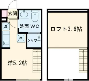 メゾンドブルーム平井【2階】の間取り