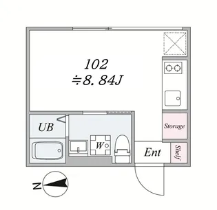 the trias 345【1階】の間取り