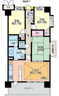 ダイアパレス京葉蘇我Ⅱ【803号室】の間取り