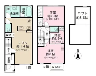 LUMIE’RE南流山【C号室】の間取り