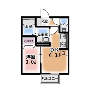 セジュール小黒【202号室】の間取り
