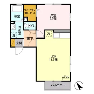 エル・ヴィエント【02010号室】の間取り