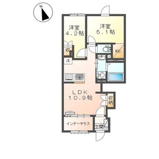 アネシス八王子【1階】の間取り